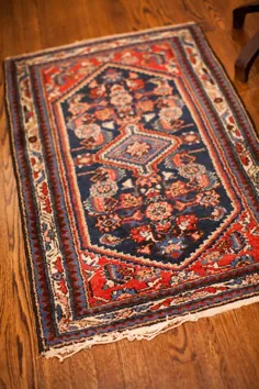 رزرو شده فرش ایرانی پرنعمت آبی آبی |  اتسی