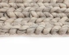 کایوم: فرش پشمی خاکستری عاجی ، فرش دستباف بافته شده ، پشم ضخیم هند