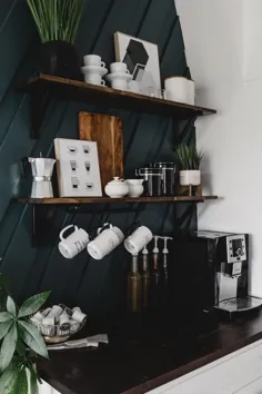 یک ایستگاه قهوه DIY مدرن [برای خانه] - عشق را جشن بگیرید