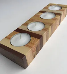 نگهدارنده شمع سبک چای چوبی پالت |  اتسی
