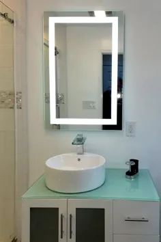 آینه غرور حمام LED با چراغ جلو: 24