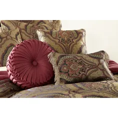 Chezmoi Collection Seville 9-Piece Medallion Paisley Floral Jacquard بیش از حد ست راحتی - Walmart.com