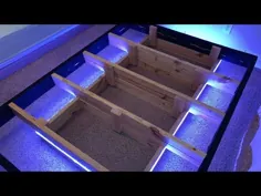 قاب تختخواب شناور DIY با چراغ های LED
