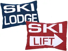 Ski Lodge Decor بالش ها ، ست 2 عددی