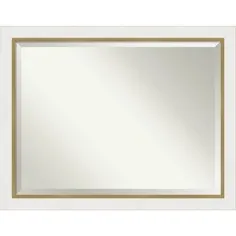 آینه دیواری حمام سفید و طلایی ایوان و دن کاترین (بزرگ بزرگ (45 35 35 اینچ))