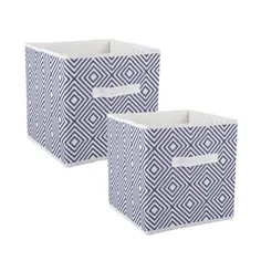 سطل های ذخیره سازی پارچه DII برای مهد کودک ، دفاتر و سازمان خانه ، ظروف ساخته شده برای سازماندهی استاندارد مکعب های استاندارد (11x11x11 ") الماس آبی دریایی - مجموعه 2 - Walmart.com