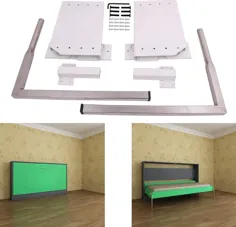 نصب DIY Murphy Wall Bed Springs Mechanism Hardware Kit نصب افقی تخت خواب دیواری
