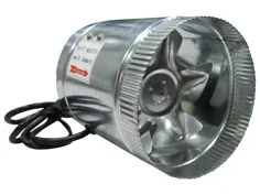 Yield Lab 6 Inch Booster In-Line Dunk Fan for Hydroponic Grow Room & Grow Fented Circuit هوا بدون فلز خوردگی و پوشش 250CFM