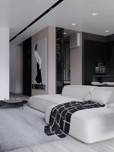 آپارتمان سیاه ، سفید و بژ برای Fashionista