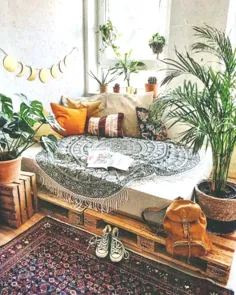 50 طرح دکوراسیون منزل با الهام از Boho # اتاق خواب |  اتاق های خانواده Boho ، دکوراسیون خانه گرم ، دکوراسیون خانه Hippie