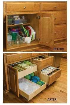 سازماندهی کابینت های ذخیره سازی آشپزخانه