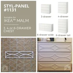 کیت Styl-Panel: شماره 1131 متناسب با صندوق کشو IKEA Malm 3 یا 4 یا 6 - Lux Hax