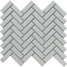 Emser Impact Grey 10.91 in. x 12.01 in. In herringbone Matte Porcelain Mosaic Tile (0.923 sq. ft.Each)-1938771 - The Home Depot