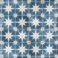 Merola Tile Kings Star Encaustic 17-5 / 8 in. x 17-5 / 8 in. کف سرامیک آسمانی و کاشی دیواری (11.02 فوت مربع / مورد) -FPESTRSK - انبار خانه
