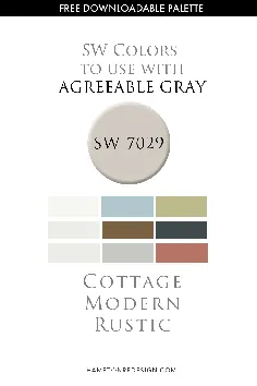 SW 7029 پالت رنگ خاکستری قابل قبول