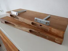 2xWandboard Eiche Wild Massiv Holz Board Regal Steckboard Regalbrett Baumkante!  |  eBay