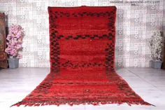 فرش قرمز مراکشی 6 FT X 12.2 FT