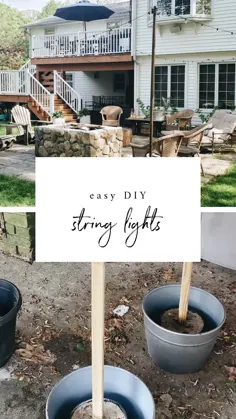 چراغهای رشته حیاط خلوت DIY