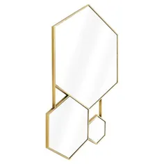 آینه دیواری شش ضلعی استیل ضد زنگ Eichholtz Modern Hexa