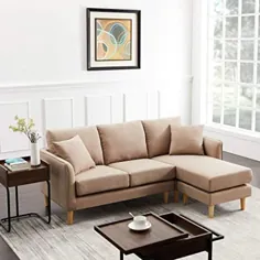 مبل راحتی مقطعی کاناپه مبدل Zebery مبل راحتی L شکل برگشت پذیر / مقطعی مبل برای آپارتمان فضایی کوچک