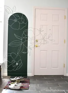 نحوه نقاشی دیواری گل با پروژکتور