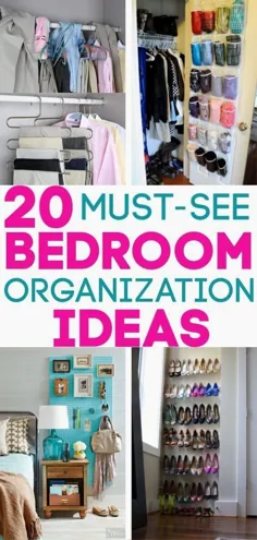 20 ایده درخشان سازمان اتاق خواب که بلافاصله فضای بیشتری را برای شما ایجاد می کند |  سازماندهی و شلوغ کردن