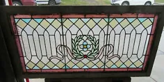 IN ANTIQUE STAINED GLASS TRANSOM WINDOW ~ 45 24 24 AL نجات معماری |  eBay