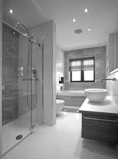 حمام خاکستری  کاشی خاکستری پانل های دیواری ، روکش روکش حمام خاکستری ، طراحی حمام مدرن