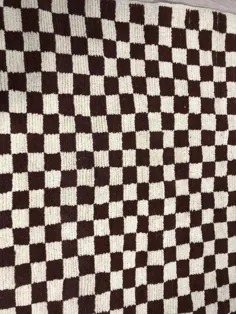 فرش قهوه ای مراکشی "فرش چهارخانه" فرش Beni Ouarain "فرش داما" فرش Minimailst Berber