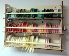 نوار ذخیره سازی Ribbon Holder Stack Rack Organizer 110 قرقره قابل نصب روی میز قابل نصب روی دیوار |  eBay