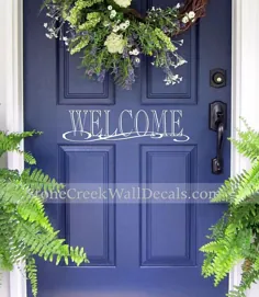 Welcome Decal Door Decal Welcome Vinyl Decal Door Door Decor Home |  اتسی