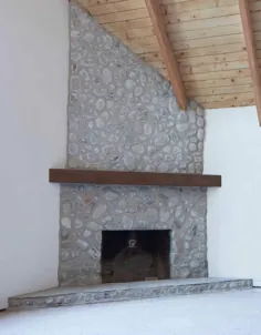 قبل: چگونه ما شومینه سنگی خانه کوهی خود را دوباره جایگزین کردیم