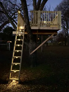 چراغ های خانه درختی با انرژی خورشیدی