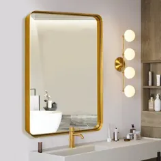 آینه حمام Mercury Row® Crumley Venetian ، پایان: طلا ، فلز به رنگ برنز / طلای / سیاه ، اندازه 36 "x 24" |  Wayfair |  دکور خانه