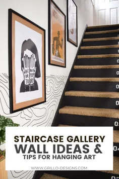 دیوار گالری راه پله: چگونه می توان هنر را آویخت و مرتب کرد • طرح های گریلو