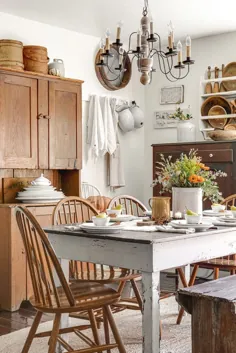Rustic Country Table Table - سبک زندگی در مزرعه آمریکایی