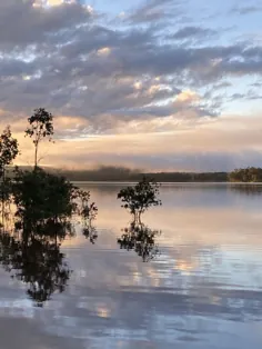 سکون در طلوع آفتاب - دریاچه تینارو، تیبلندز، کوئینزلند، استرالیا