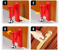 مهاربند قفل درب قابل حمل DoorJammer برای امنیت خانه و محافظت شخصی (DJ3 - DoorJammer)