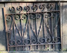1800s دروازه فرفورژه دروازه بزرگ نرده دروازه فلزی آنتیک |  اتسی
