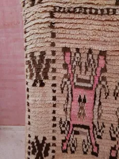 فروش نزدیک فرش روکش مراکش ، فرش دونده رژگونه خیره کننده عتیقه ، فرش راهرو ، فرش اتاق خواب ، فرش بوژاد ، فرش صورتی بربر