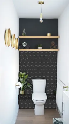 Splashback آشپزخانه و حمام - کاغذ دیواری وینیل متحرک - سیاه Hexa - پوست و استیک