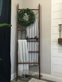 نردبان پتو چوبی DIY - خانه تعریف شده است