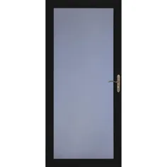 LARSON Signature Classic 36 در x 81 اینچ درب سیاه و سفید آلومینیوم قابل برگشت جهانی درب طوفان Lowes.com