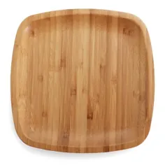 ست بشقاب 8 "بامبو - بشقاب های قابل استفاده مجدد بامبو - صفحات مربع بامبو - ظروف غذاخوری بشقاب چوبی - بامبو