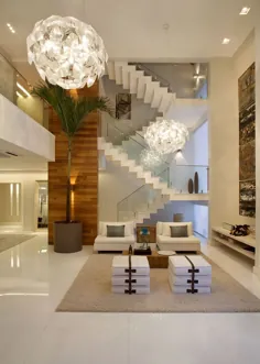 Casa com pé direito duplo moderna - veja dicas de dekorations و conheça todos os ambientes!