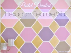 دیوار ویژه شش ضلعی نقاشی شده با پاستل - خوشمزه و DIY