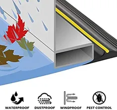 نوار مهر و موم آستانه پایین درب گاراژ ، جایگزینی نوار آب و هوا از لاستیک ضد آب ، شامل درزگیر / چسب (10Ft ، سیاه) نیست