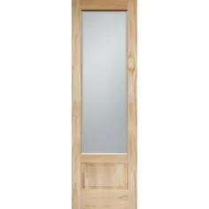 درب چوبی داخلی کاج شیشه ای مات 8'0 "بلند - مرکز پاکسازی درب