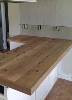 پیشخوان چوبی ساخته شده توسط DIY