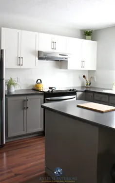 به روزرسانی مناسب آشپزخانه با بودجه - سفید ، خاکستری و زرق و برق دار!  - Kylie M Interiors